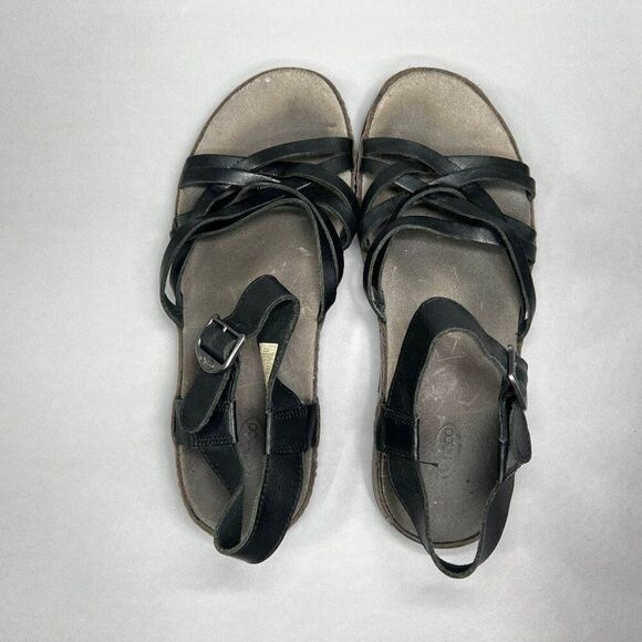 Chaco Women's Size 9 Fallon Black Leather Sandals - Picture 8 of 11
